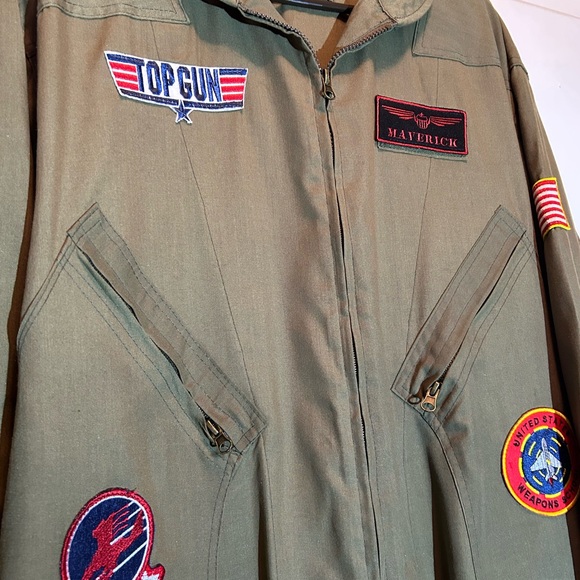 Top Gun Olive Green Flight Suit - Picture 4 of 13